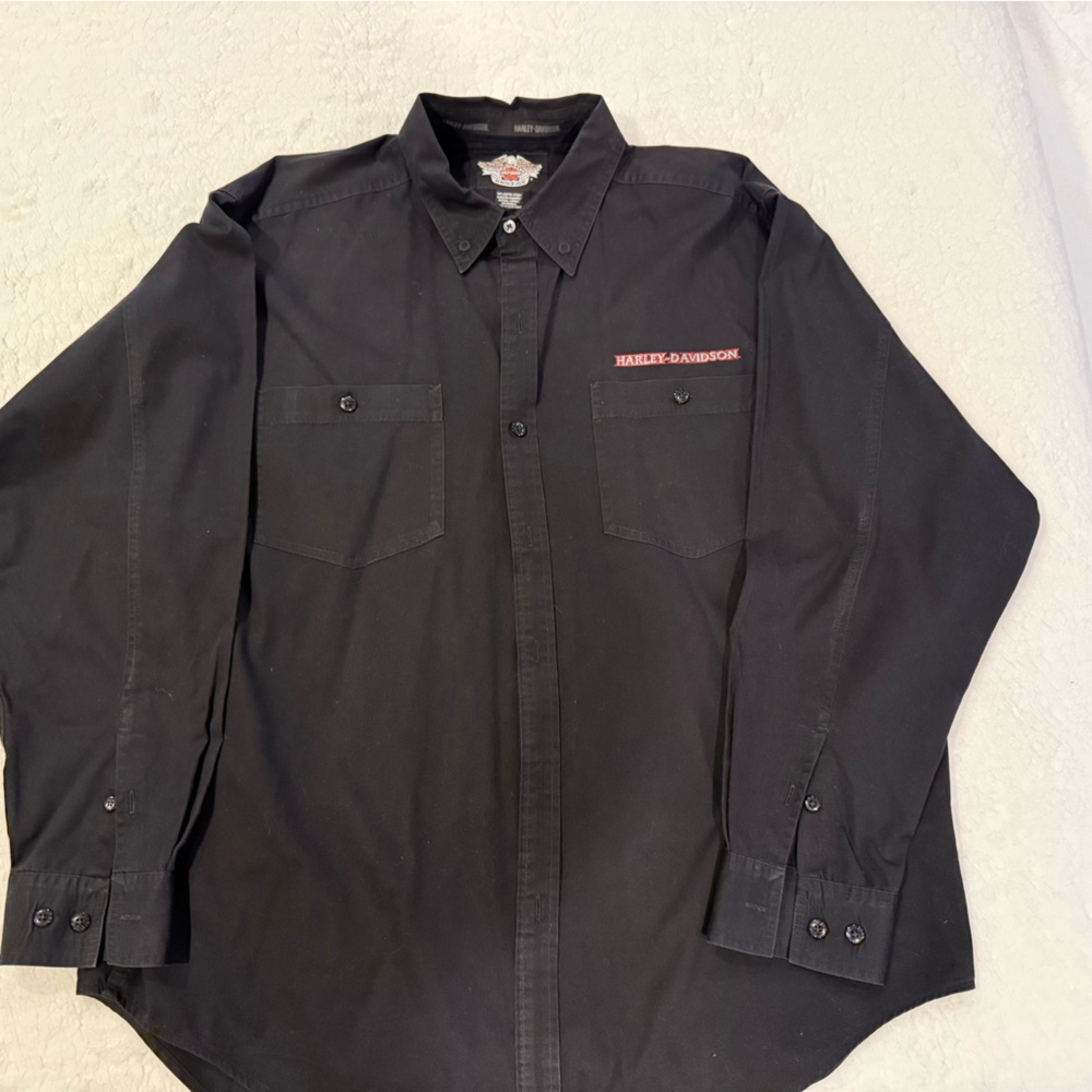 Harley-Davidson Black Button Down Shirt